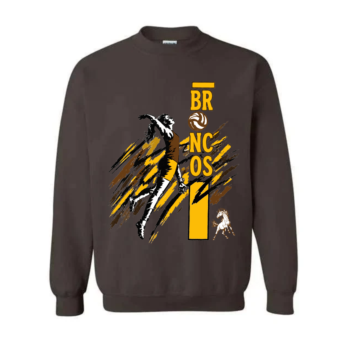 Western Brown Broncos — Air Raid — Youth Crewneck Sweatshirt