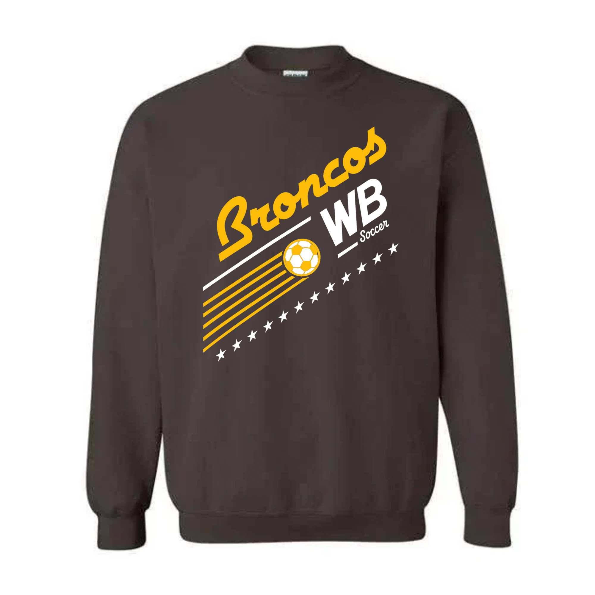 Western Brown Broncos — Bronco United — Youth Crewneck Sweatshirt