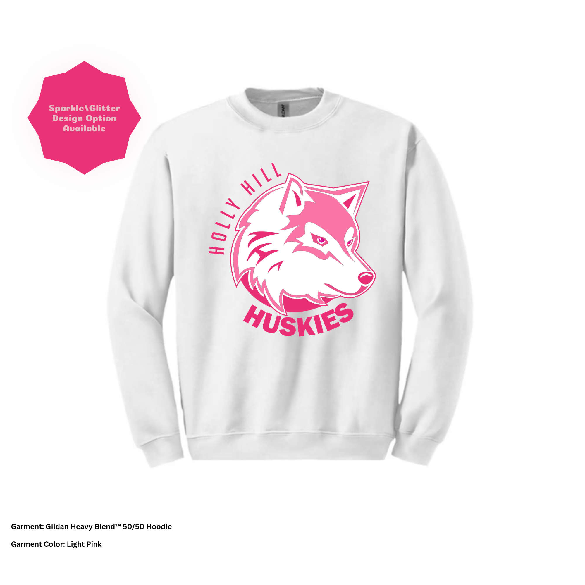 Holly Hill Huskies Block — Gildan Sweatshirt
