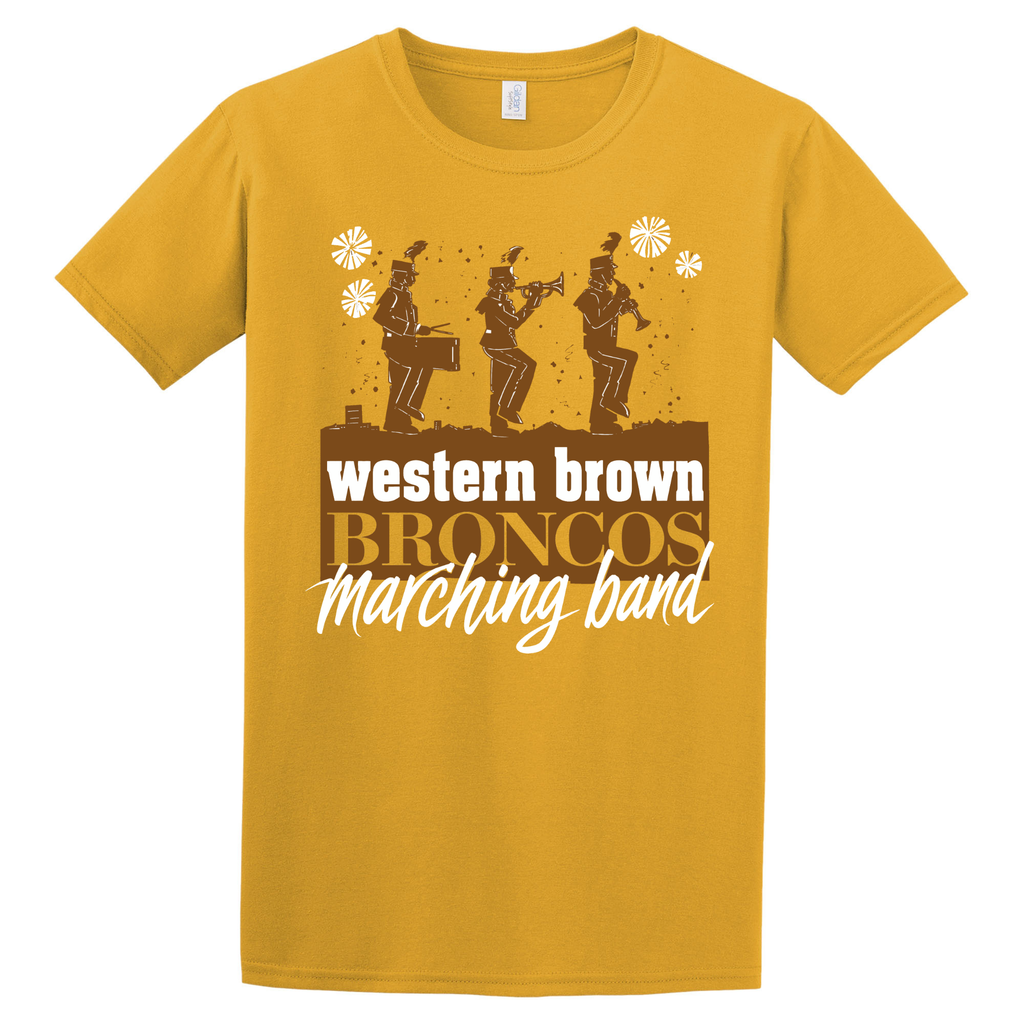 Western Brown Broncos — The Pride of the Broncos — Adult T-Shirt