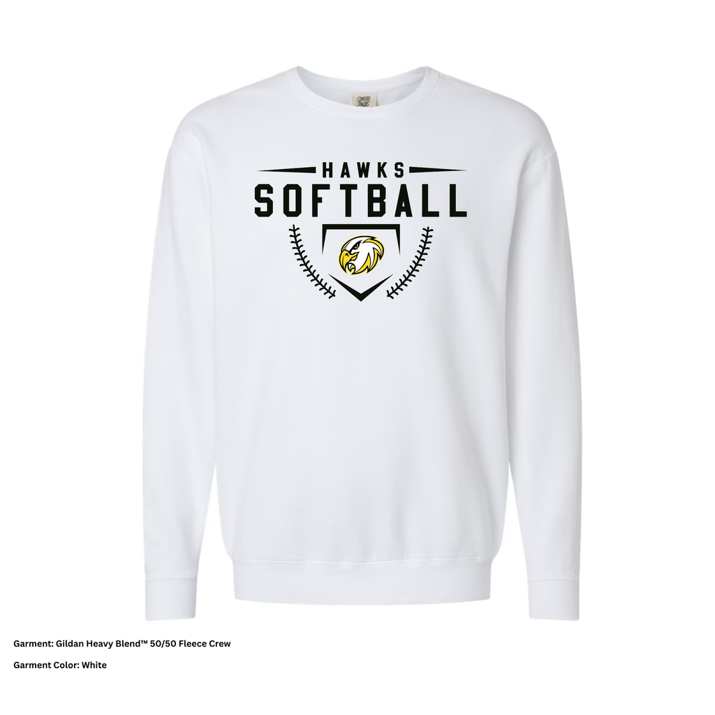 Ohio Hawks — Softball Badge — Crewneck Sweatshirt