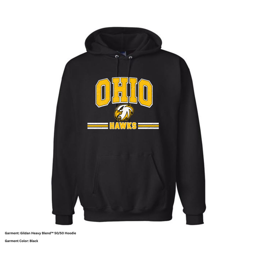 Ohio Hawks — Block — Hoodie