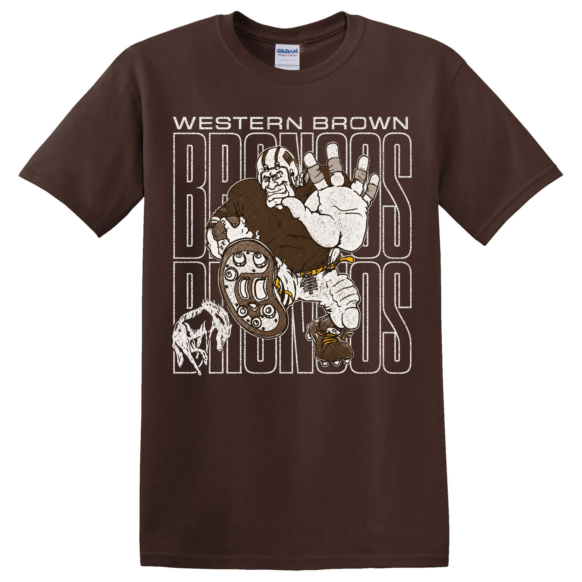 Western Brown Broncos — Bruiser (Brown) — Youth T-Shirt