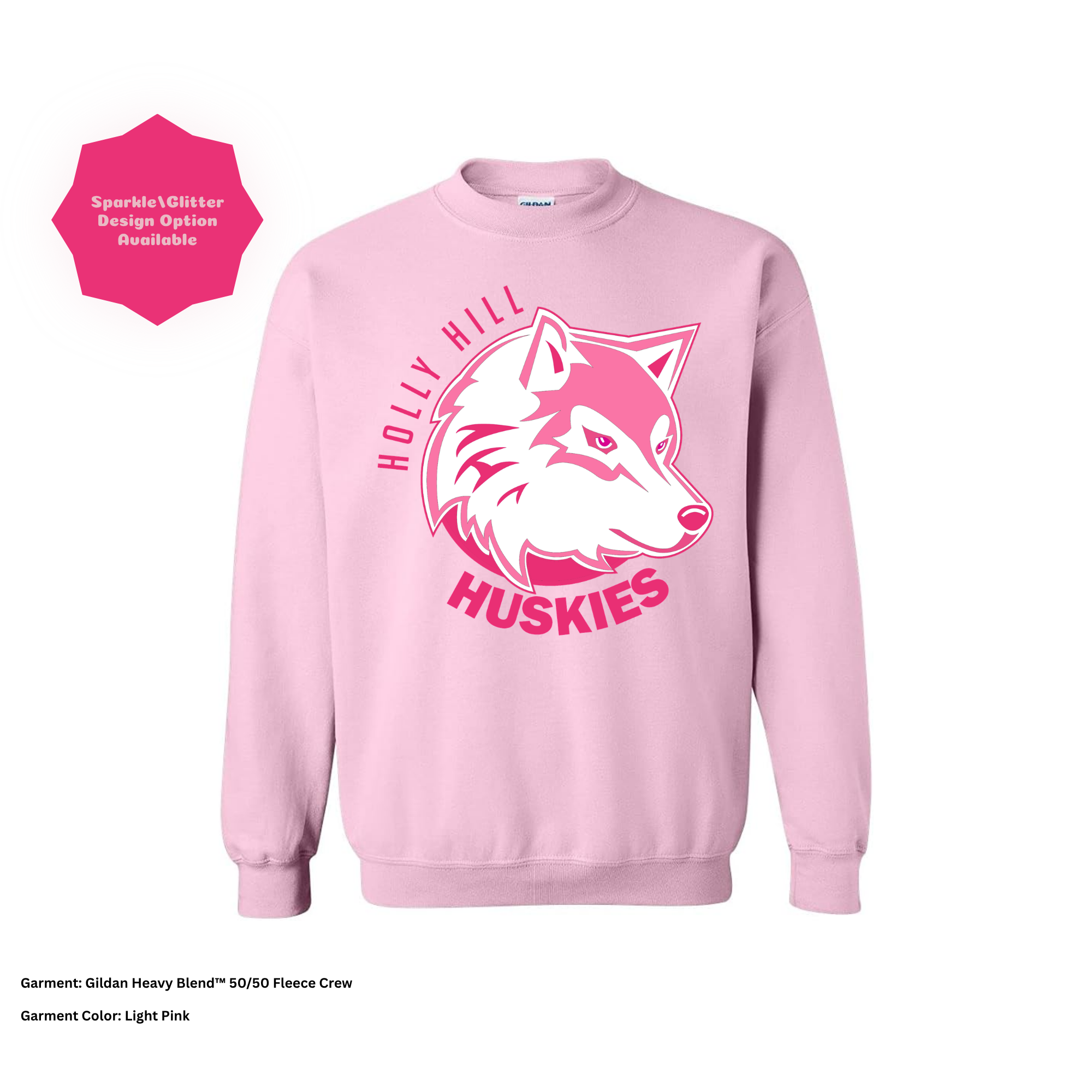 Holly Hill Huskies Block — Gildan Sweatshirt