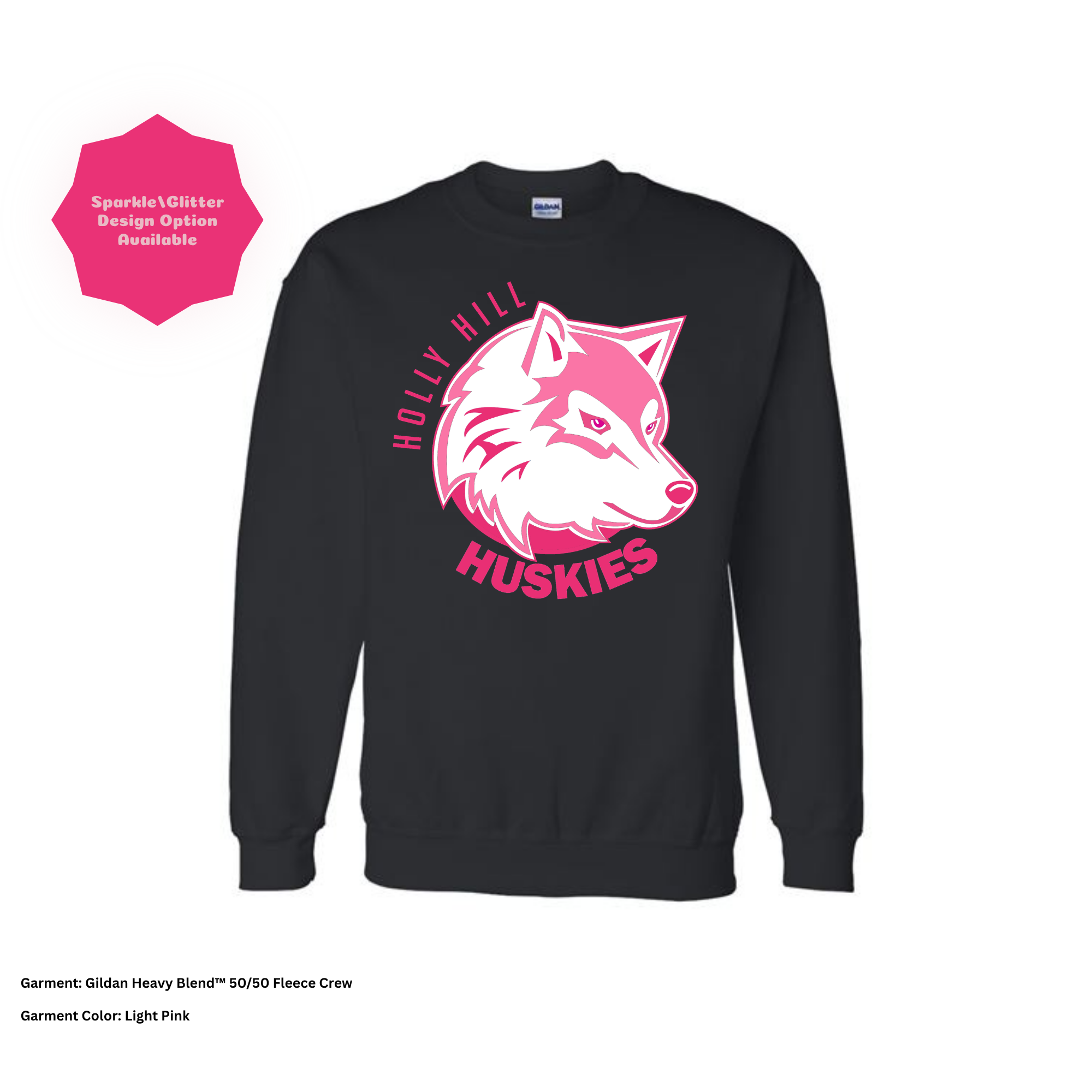 Holly Hill Huskies Block — Gildan Sweatshirt