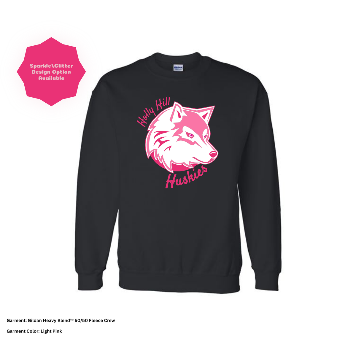 Holly Hill Huskies Script — Gildan Sweatshirt