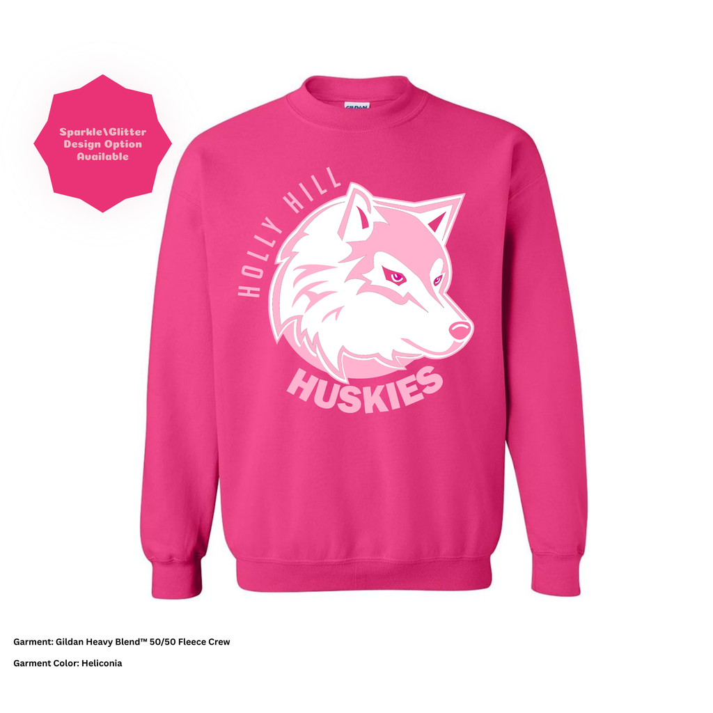 Holly Hill Huskies Block — Gildan Sweatshirt