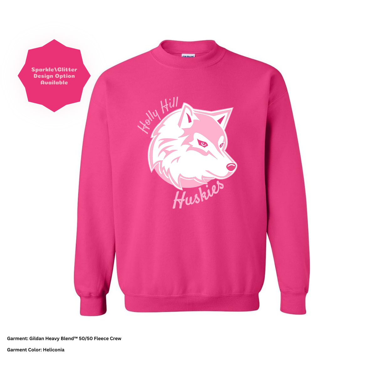 Holly Hill Huskies Script — Gildan Sweatshirt