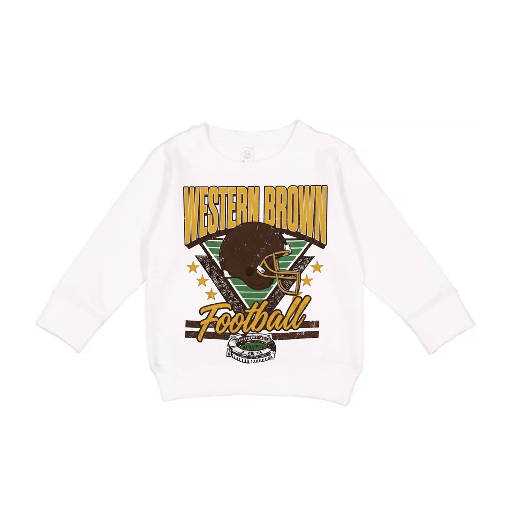 Western Brown Broncos — Friday Night Lights — Children Crewneck Sweatshirt