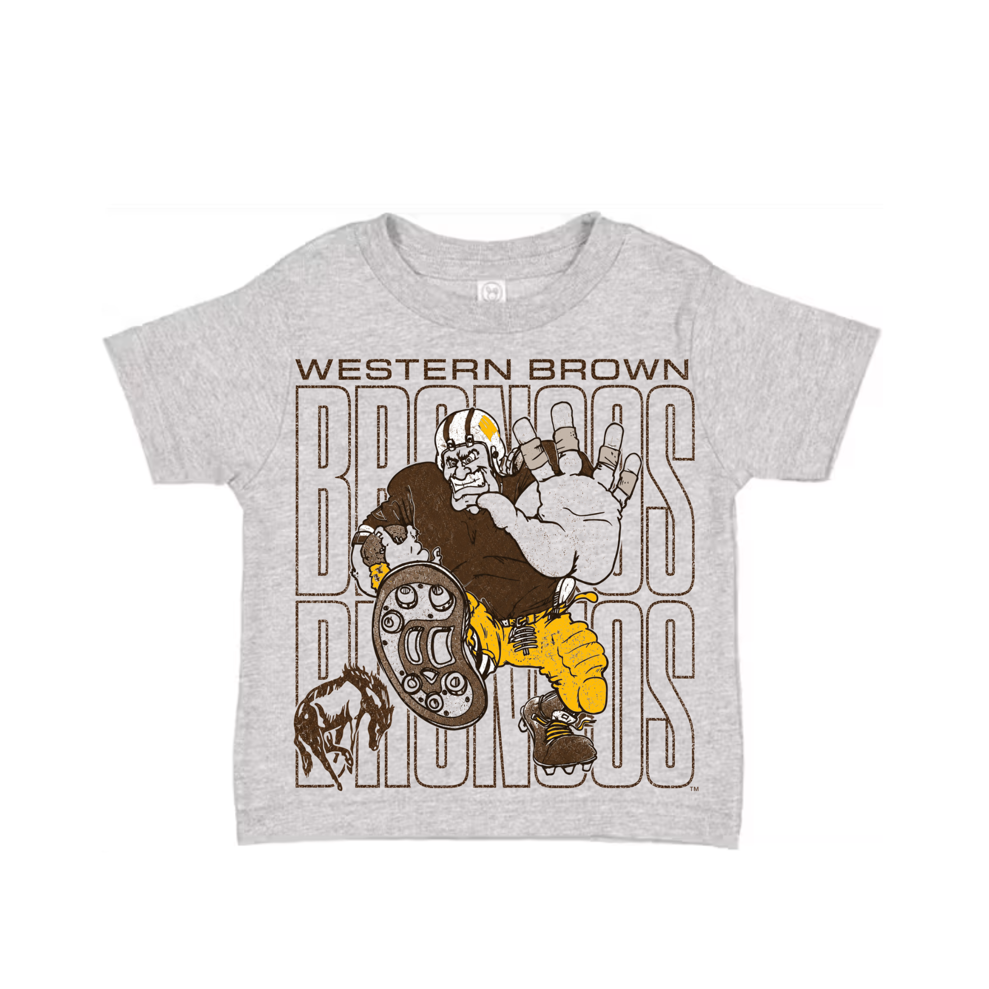 Western Brown Broncos — Bruiser (Gold) — Children T-Shirt