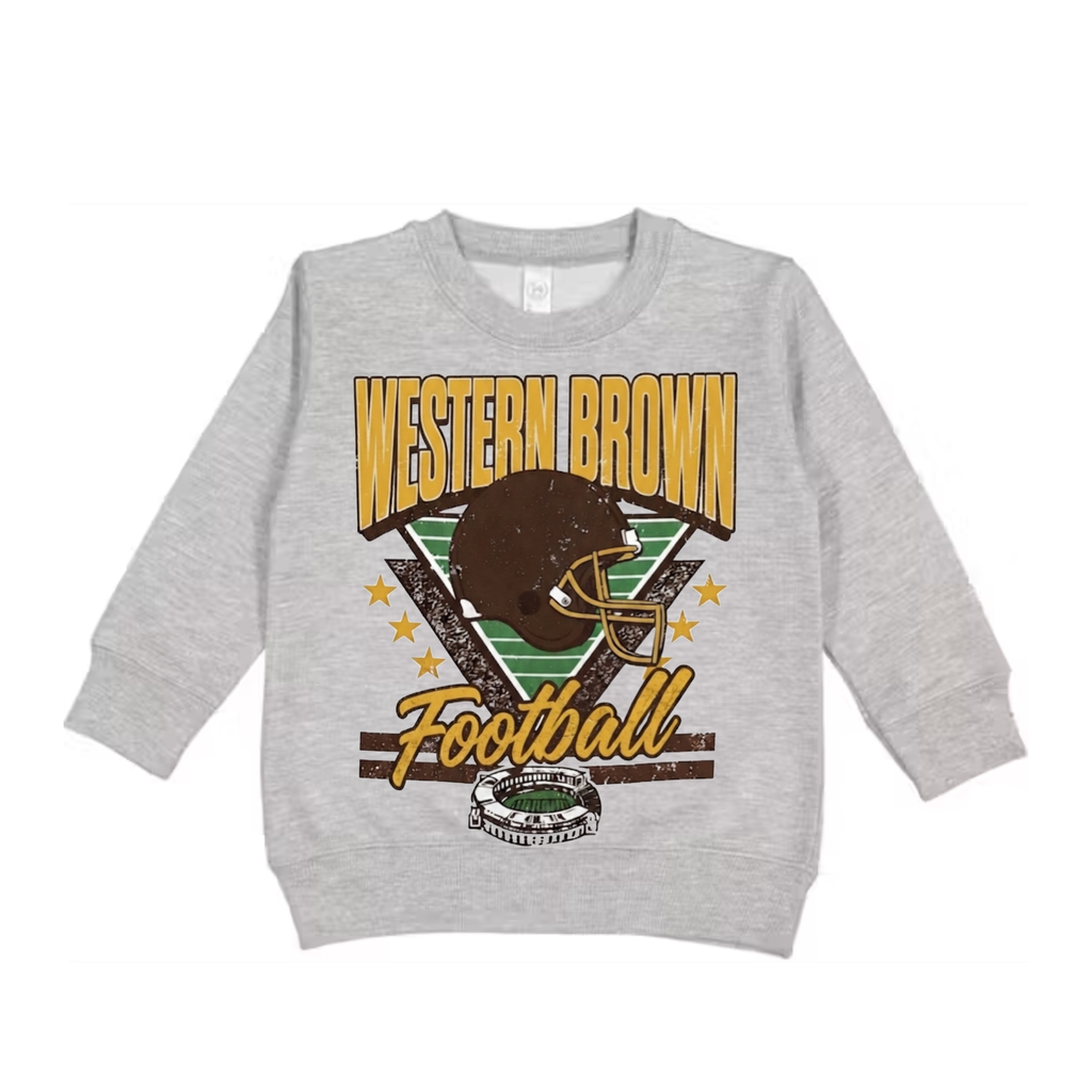 Western Brown Broncos — Friday Night Lights — Children Crewneck Sweatshirt