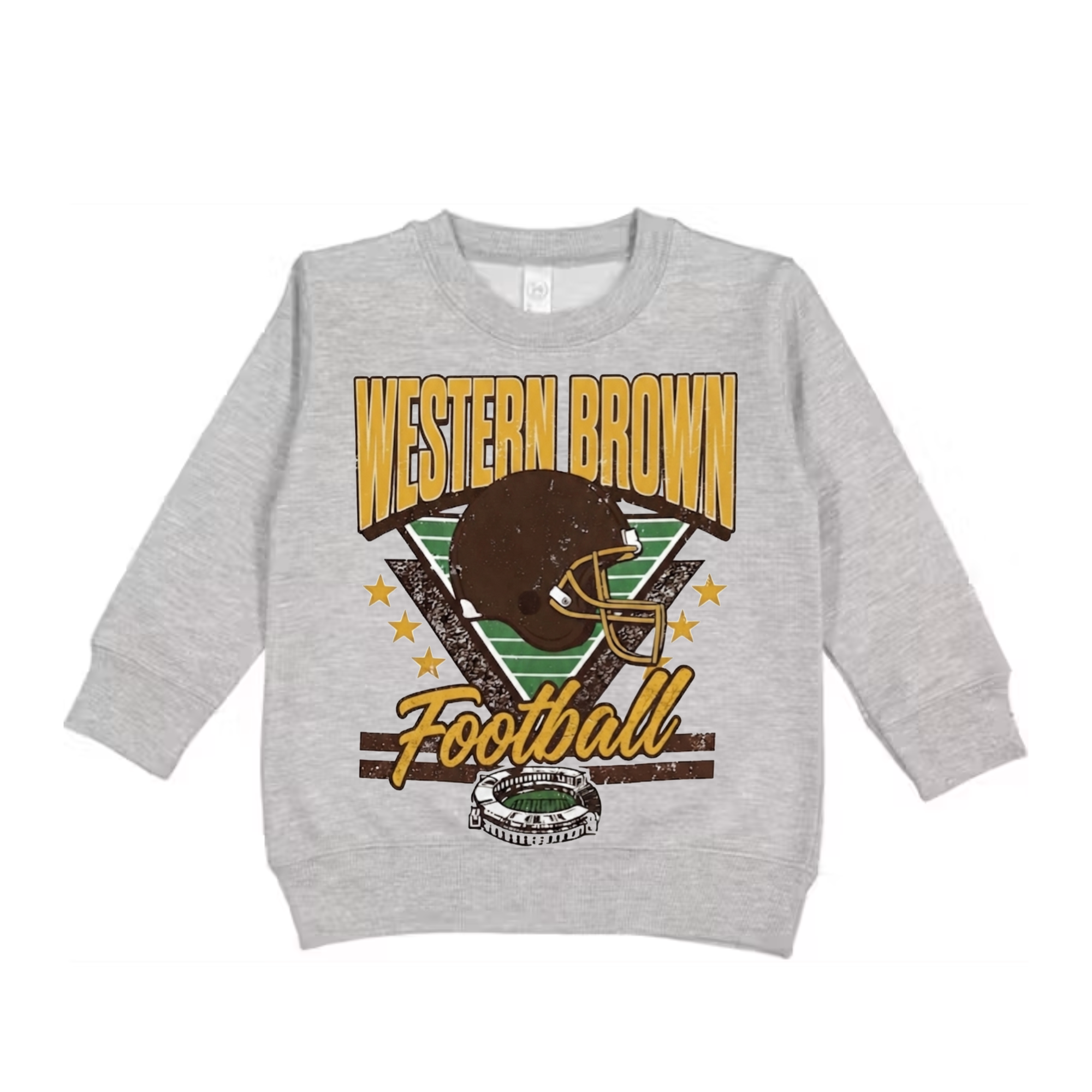 Western Brown Broncos — Friday Night Lights — Children Crewneck Sweatshirt