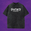 Powertrip Black Acid Washed Oversized Short Sleeve T-Shirt