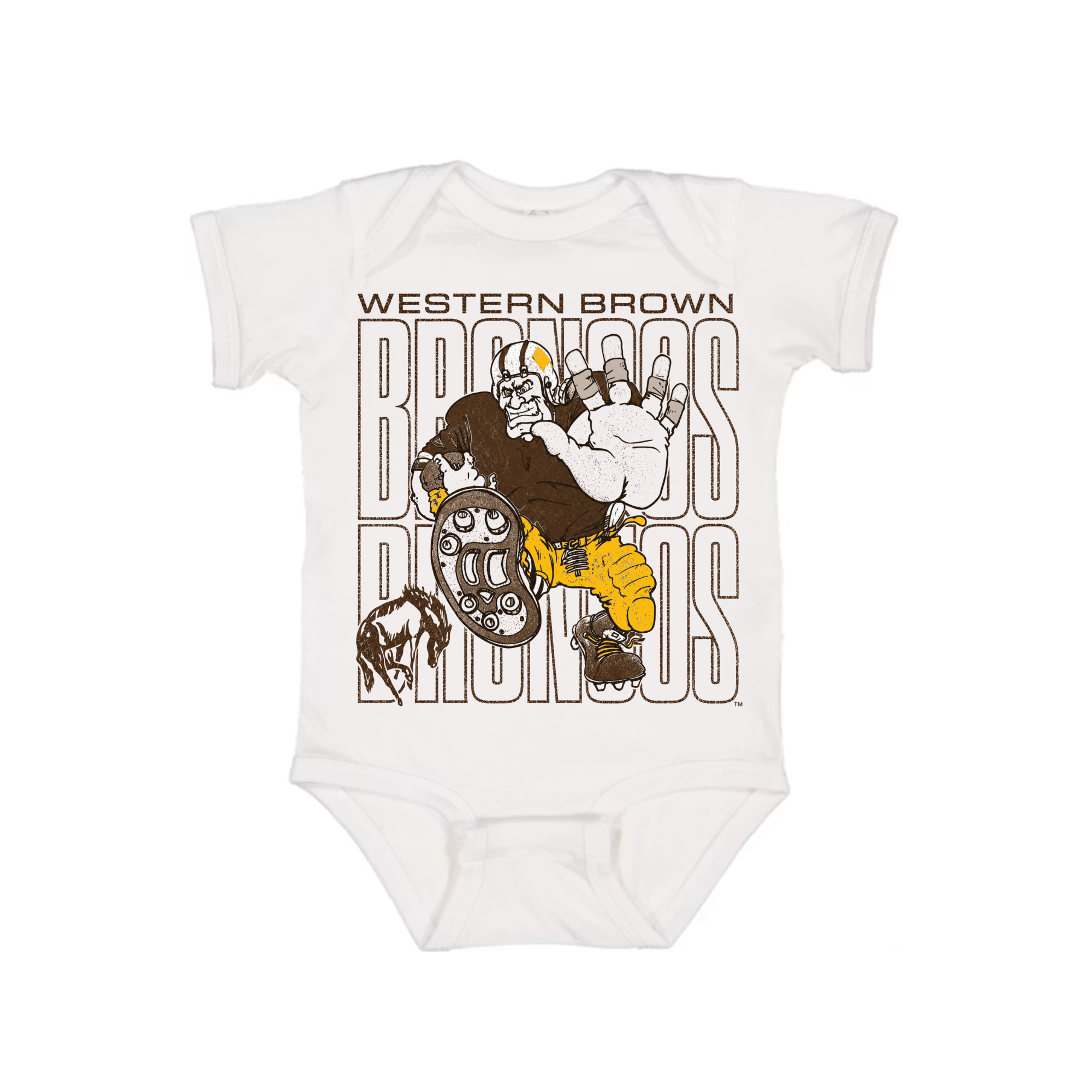 Western Brown Broncos — Bruiser (Gold) — Children T-Shirt