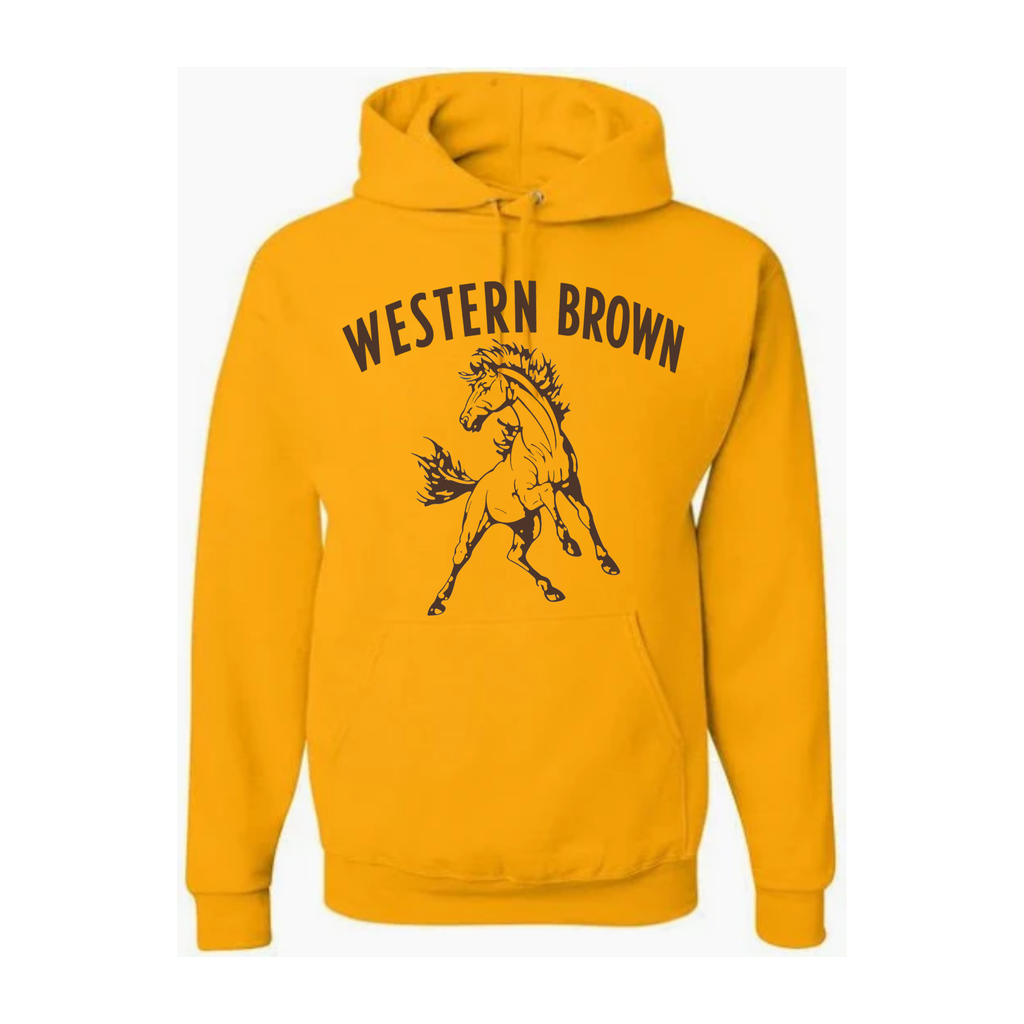 Western Brown Broncos — Run Wild — Youth Hoodie