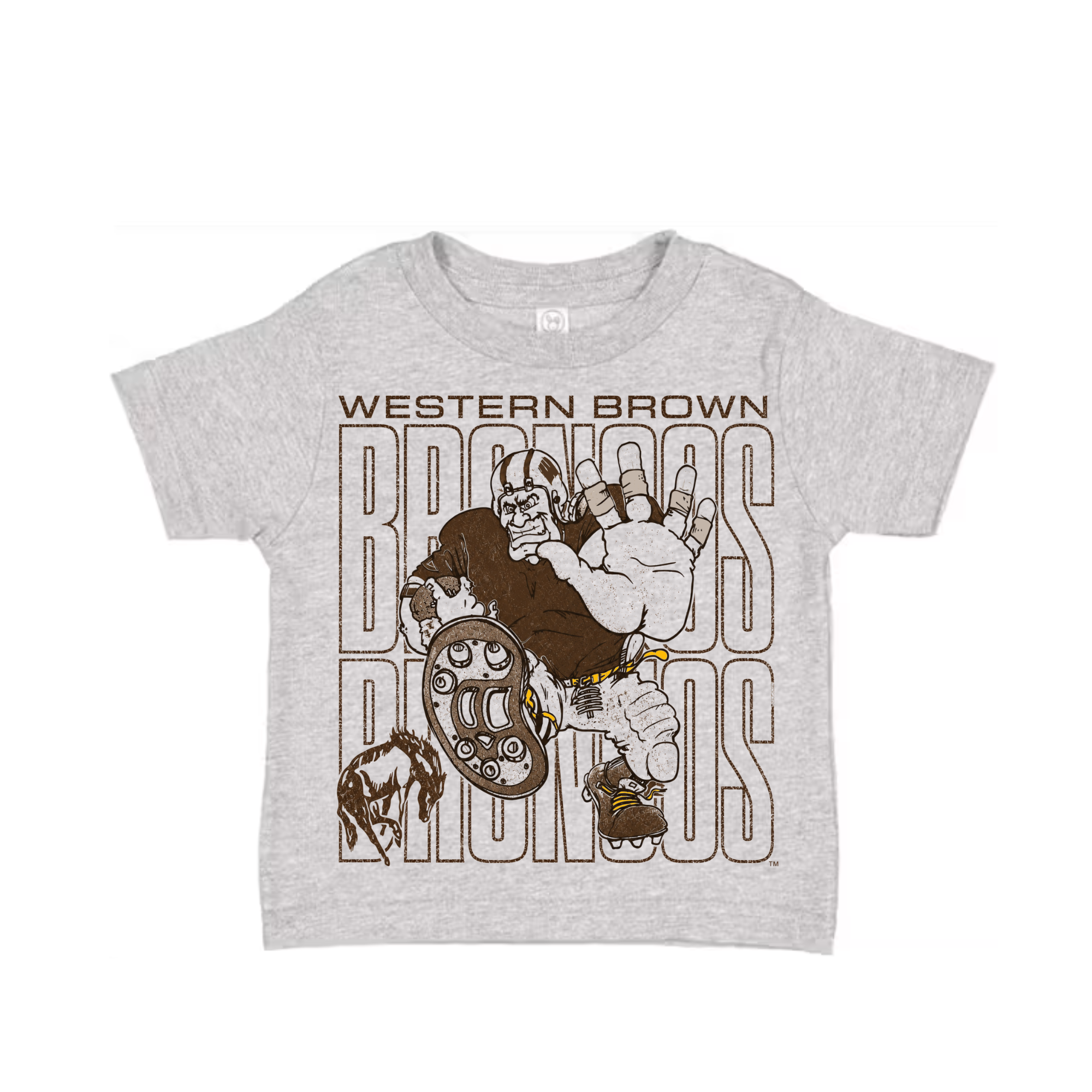 Western Brown Broncos — Bruiser (Brown) — Children T-Shirt