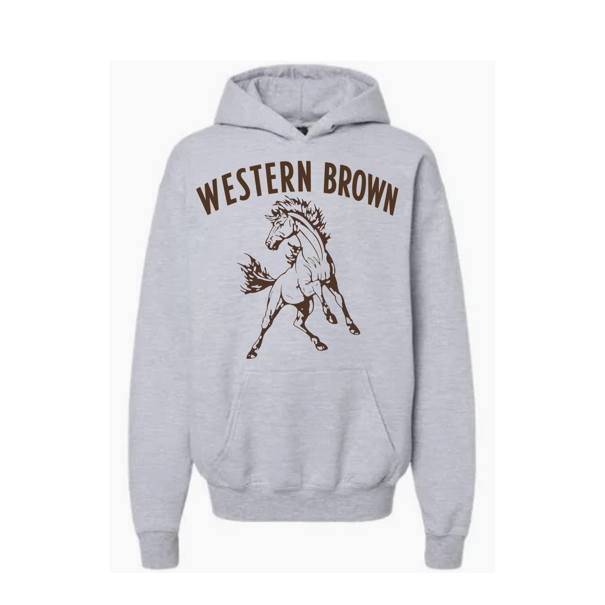 Western Brown Broncos — Run Wild — Youth Hoodie