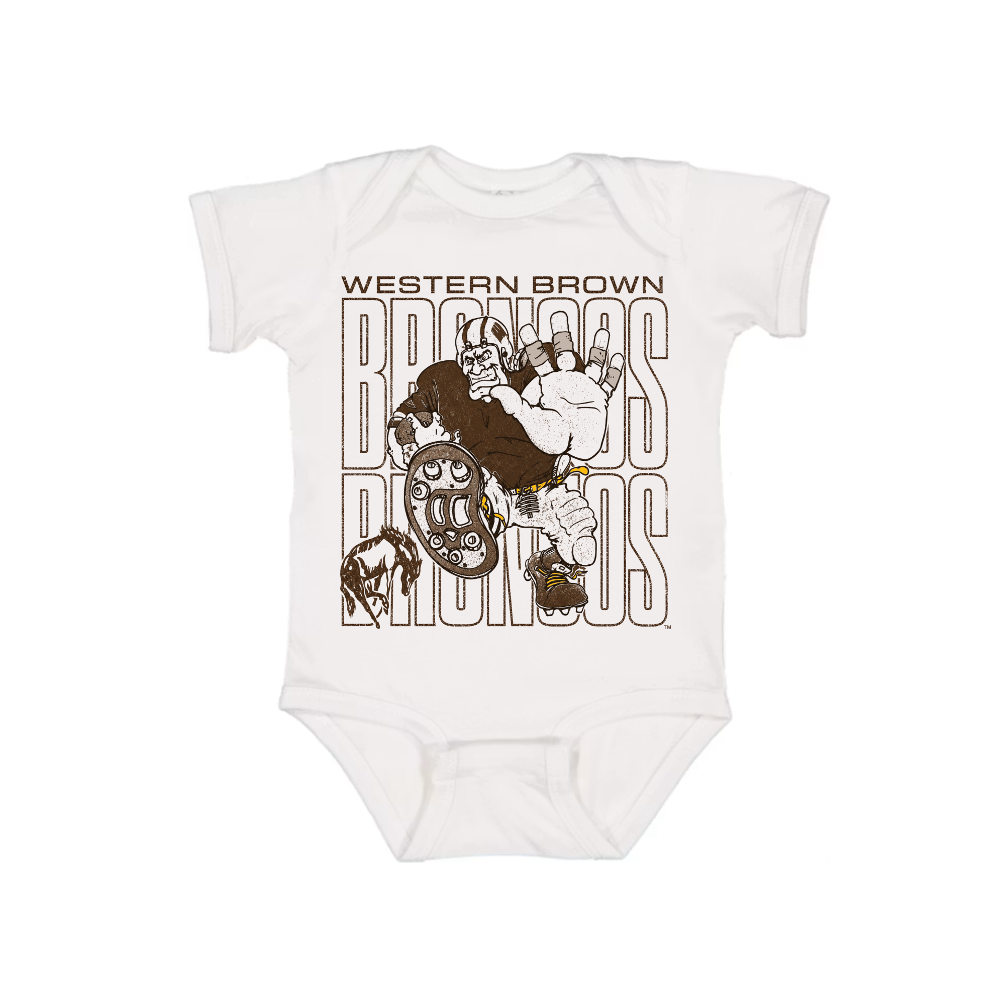 Western Brown Broncos — Bruiser (Brown) — Children T-Shirt