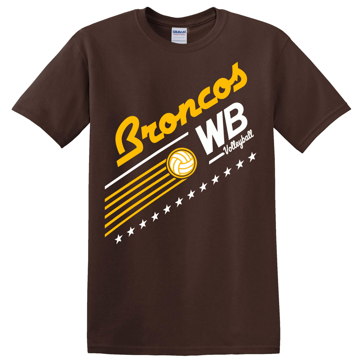 Western Brown Broncos — Broncos United – Volleyball — Youth T-Shirt