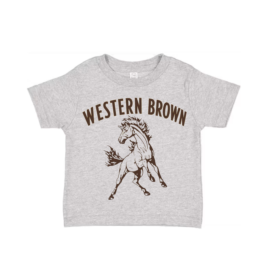 Western Brown Broncos — Run Wild — Children T-Shirt