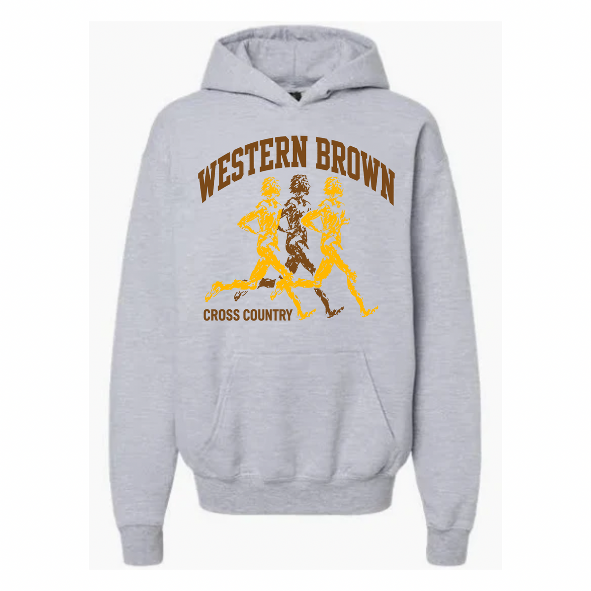 Western Brown Broncos — Broncos Cross Country — Youth Hoodie