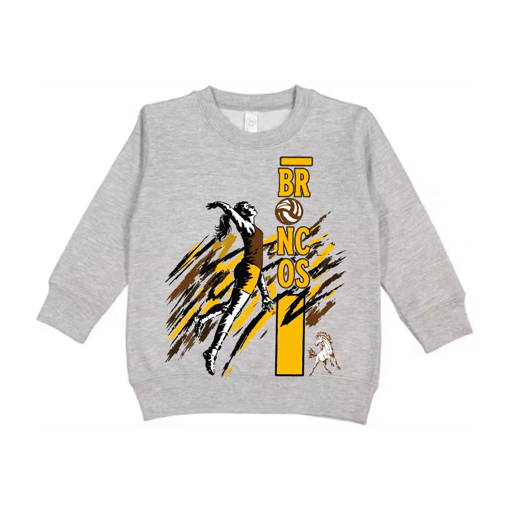 Western Brown Broncos — Air Raid — Children Crewneck Sweatshirt