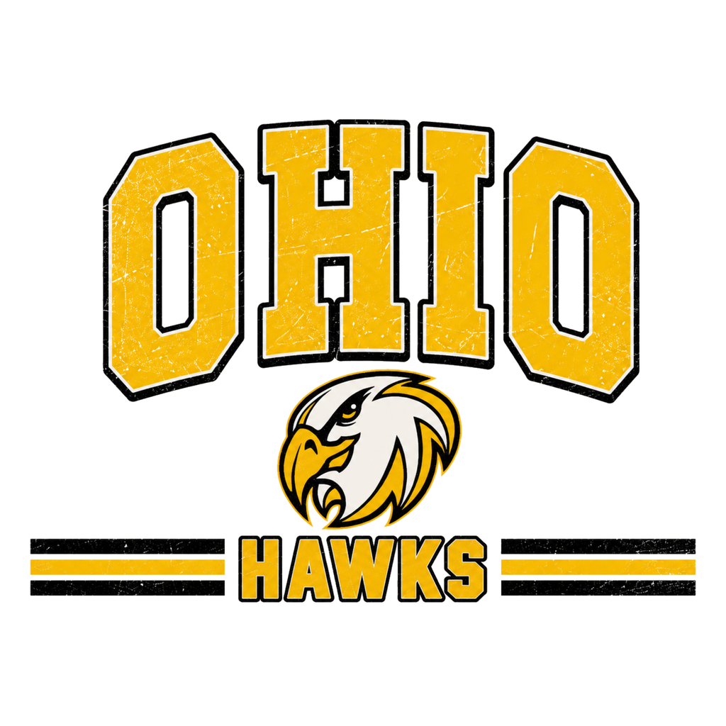 Ohio Hawks — Block — Crewneck Sweatshirt