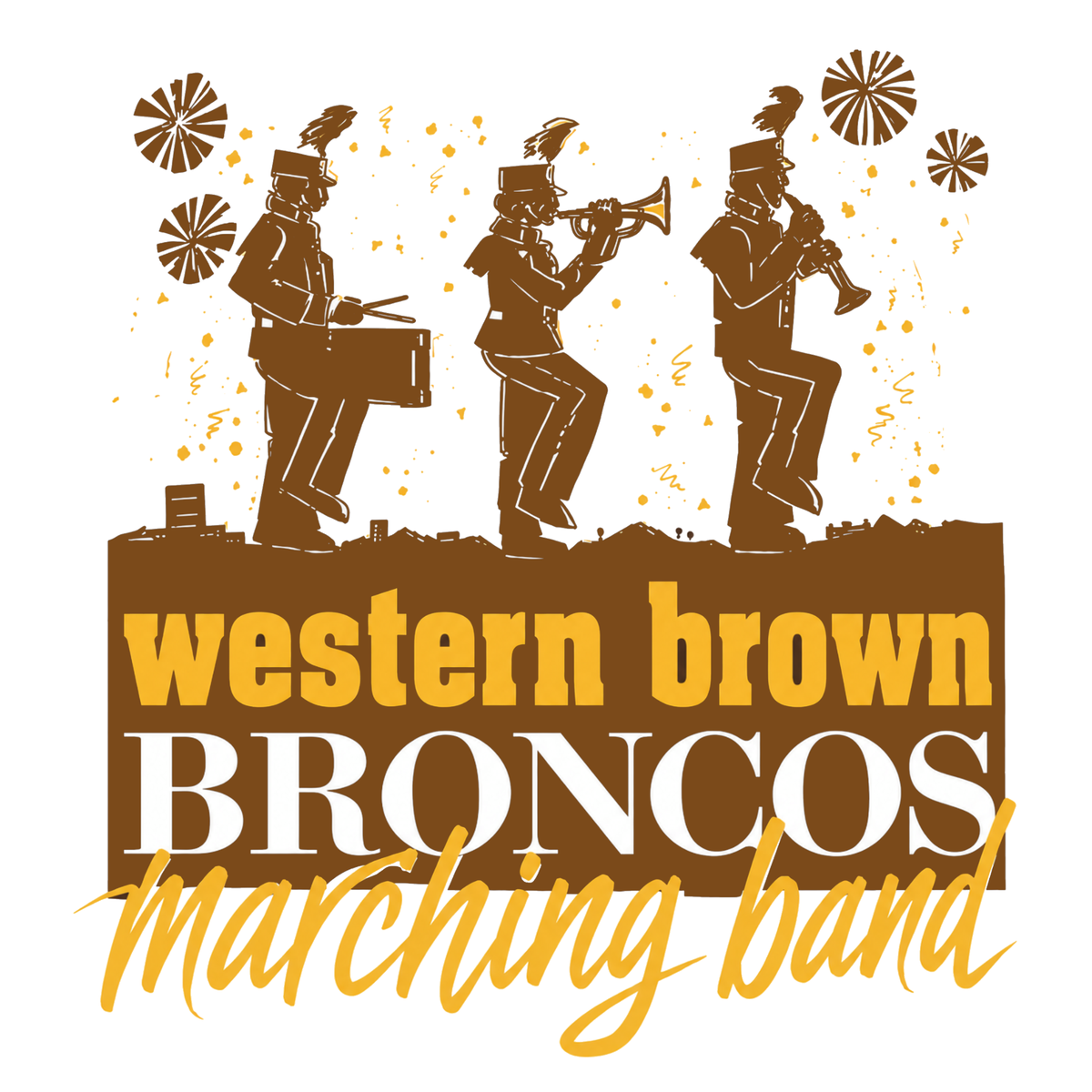 Western Brown Broncos — The Pride of the Broncos — Adult Hoodie