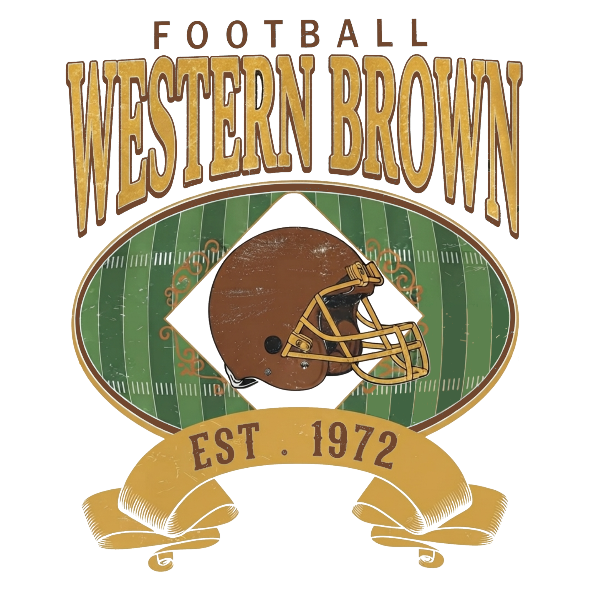 Western Brown Broncos — Home Field — Children T-Shirt
