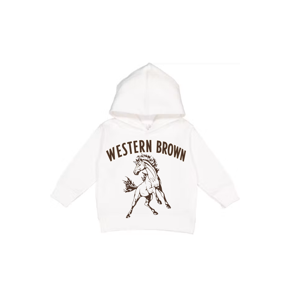 Western Brown Broncos — Run Wild — Children Hoodie