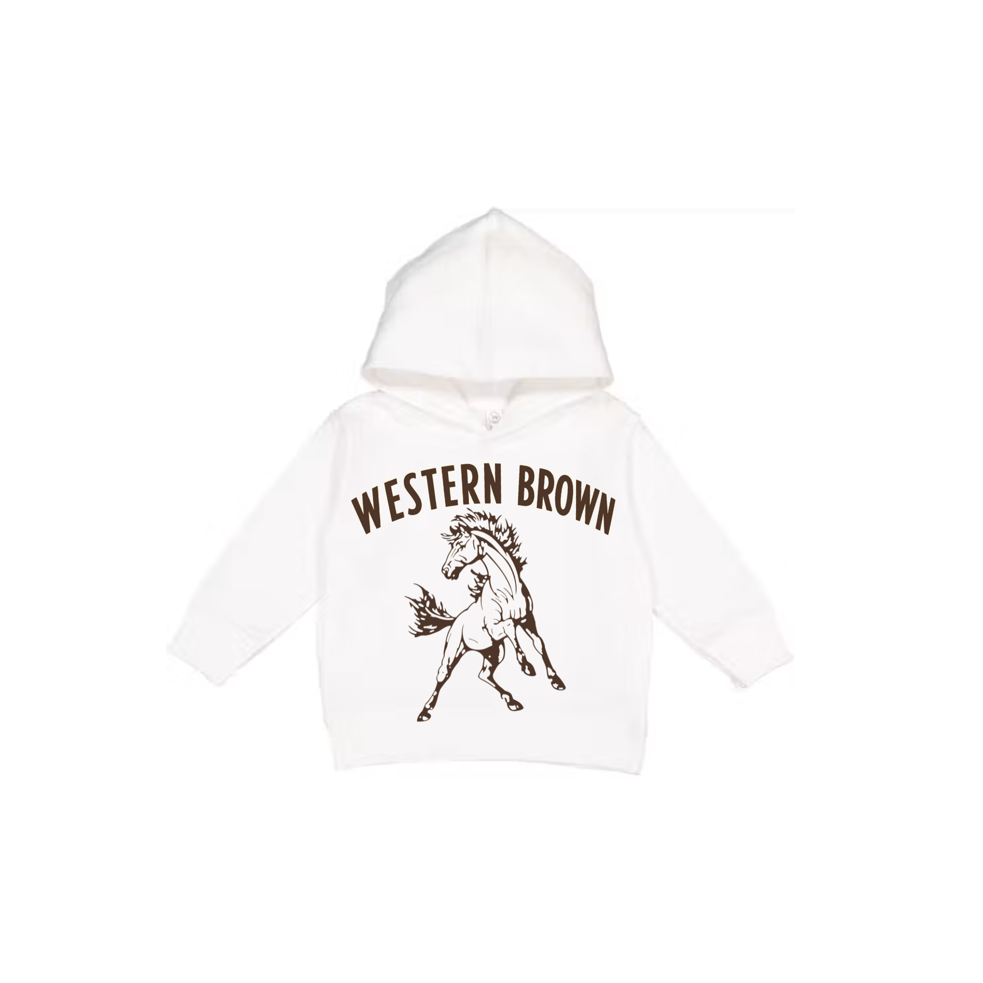Western Brown Broncos — Run Wild — Children Hoodie