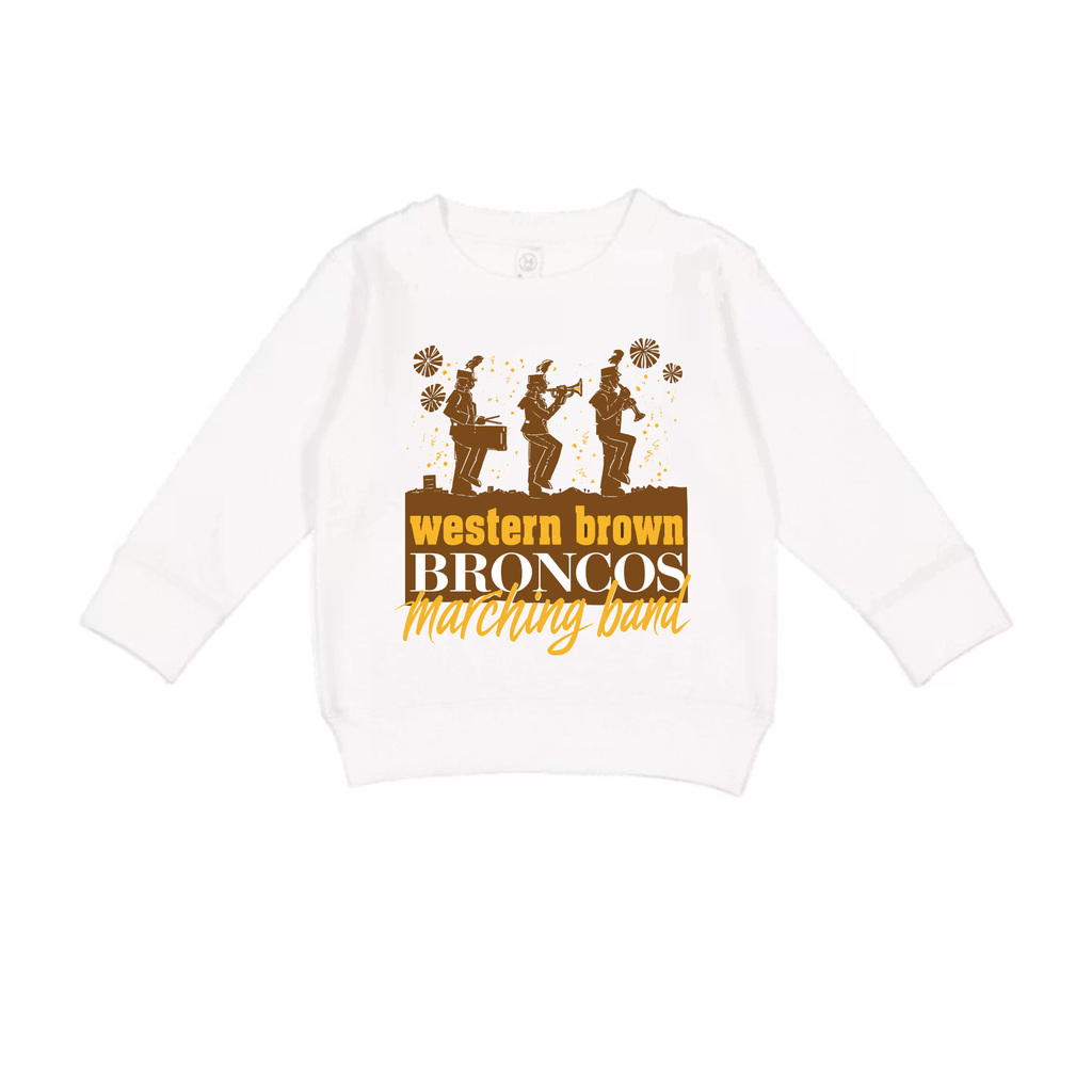Western Brown Broncos — The Pride of the Broncos — Children Crewneck Sweatshirt