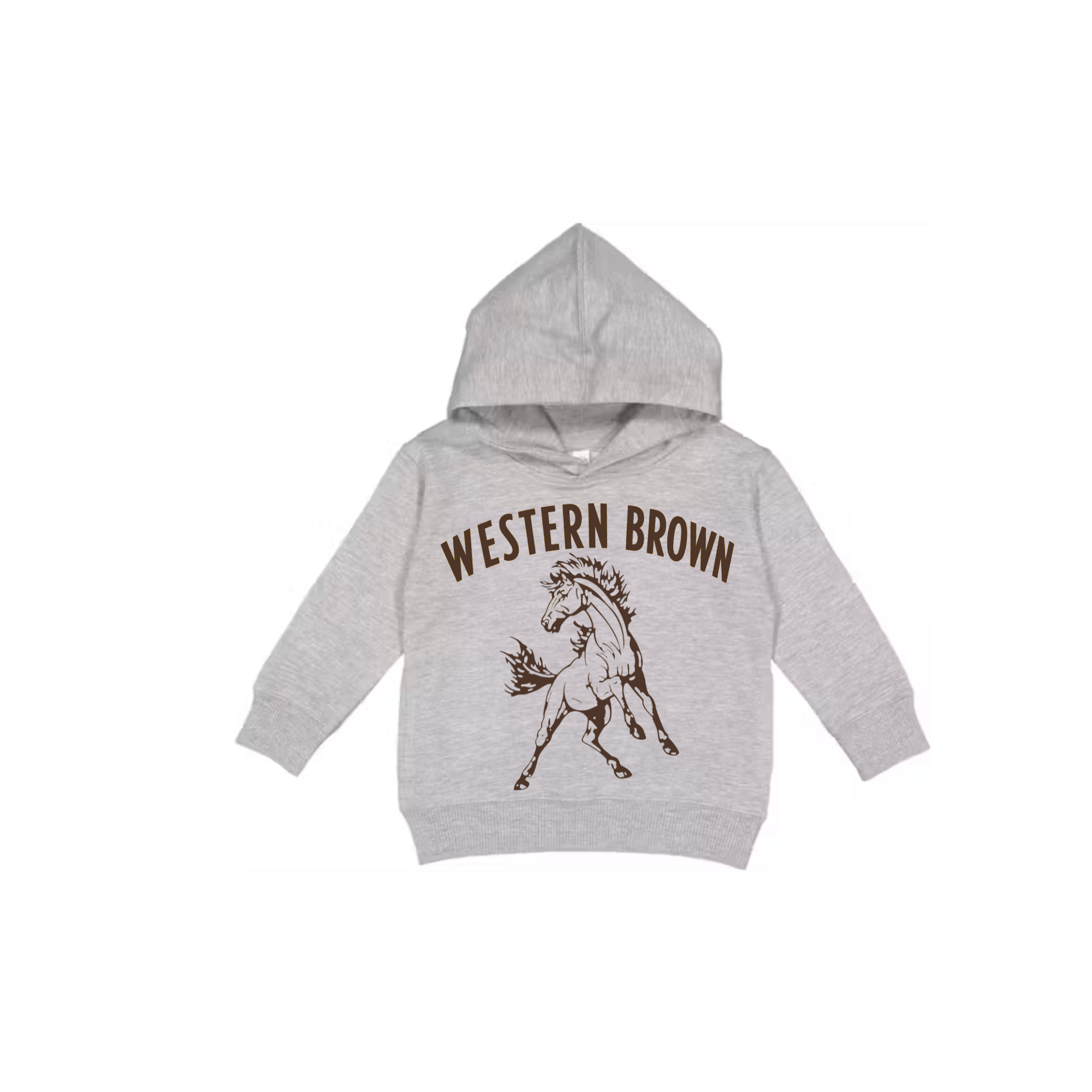 Western Brown Broncos — Run Wild — Children Hoodie