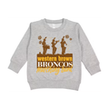 Western Brown Broncos — The Pride of the Broncos — Children Crewneck Sweatshirt