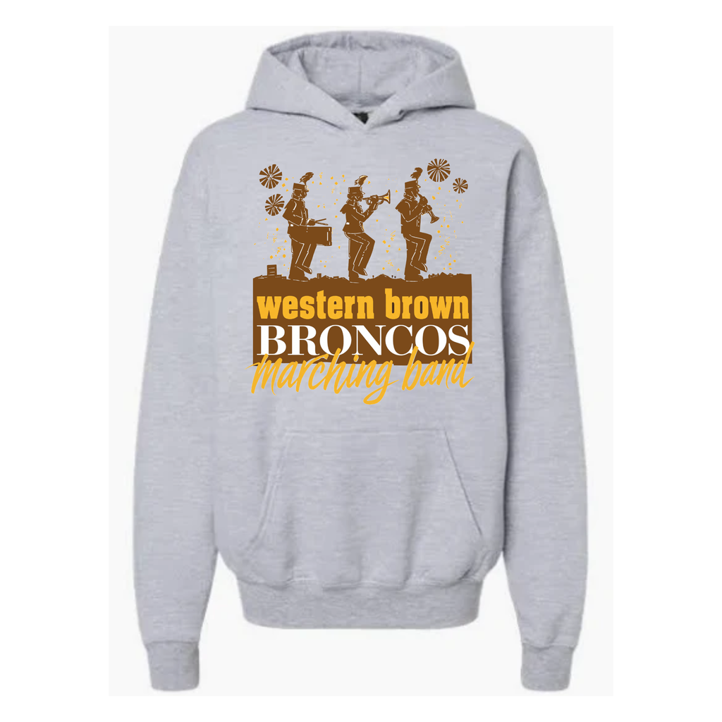 Western Brown Broncos — The Pride of the Broncos — Adult Hoodie