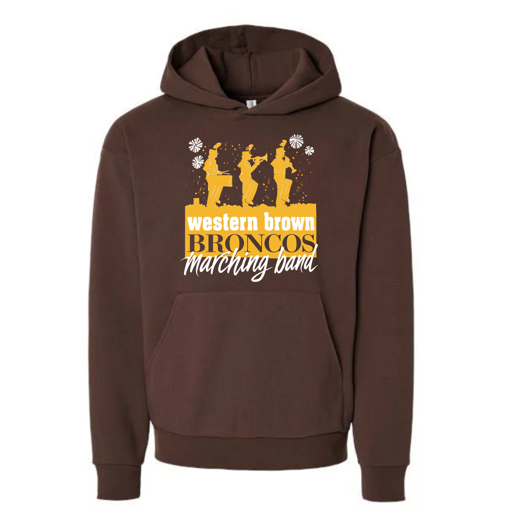Western Brown Broncos — The Pride of the Broncos — Adult Hoodie