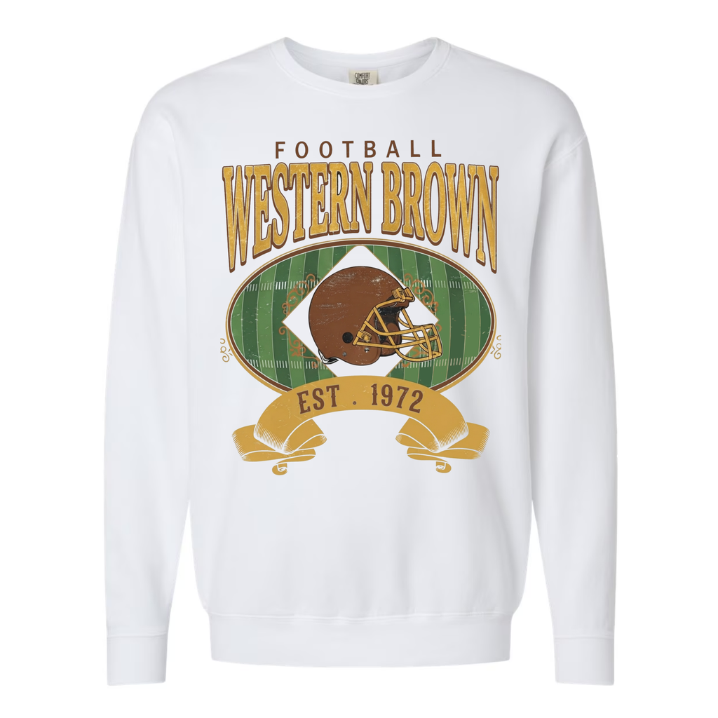 Western Brown Broncos — Home Field — Youth Crewneck Sweatshirt