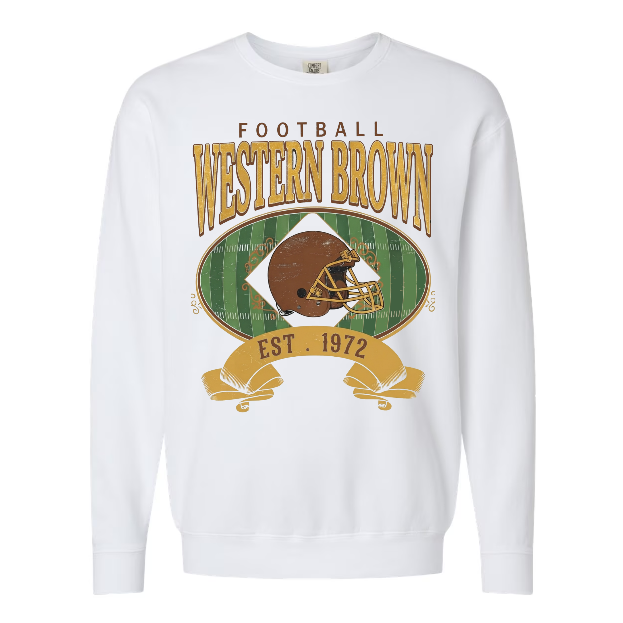 Western Brown Broncos — Home Field — Youth Crewneck Sweatshirt