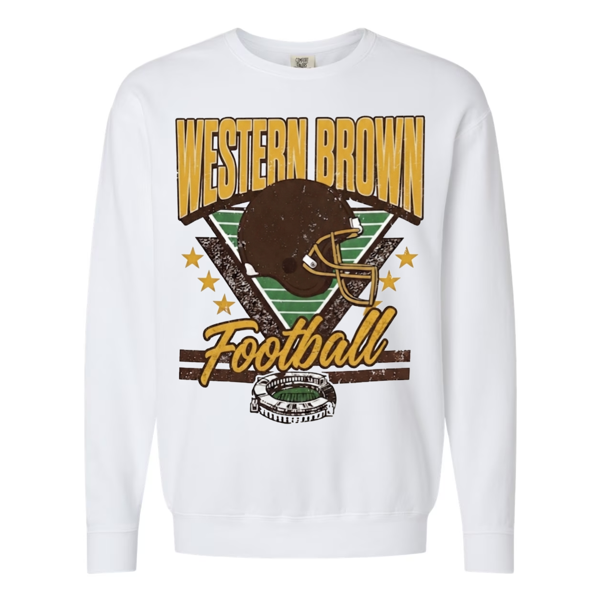 Western Brown Broncos — Friday Night Lights — Adult Crewneck Sweatshirt