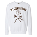 Western Brown Broncos — Run Wild — Youth Crewneck Sweatshirt