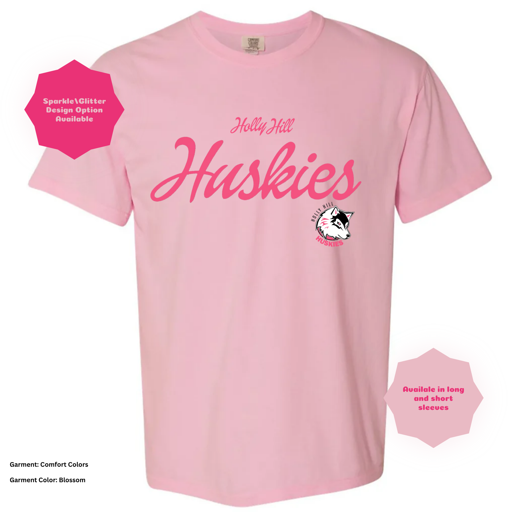 Holly Hill Retro Script — Comfort Colors T-Shirt