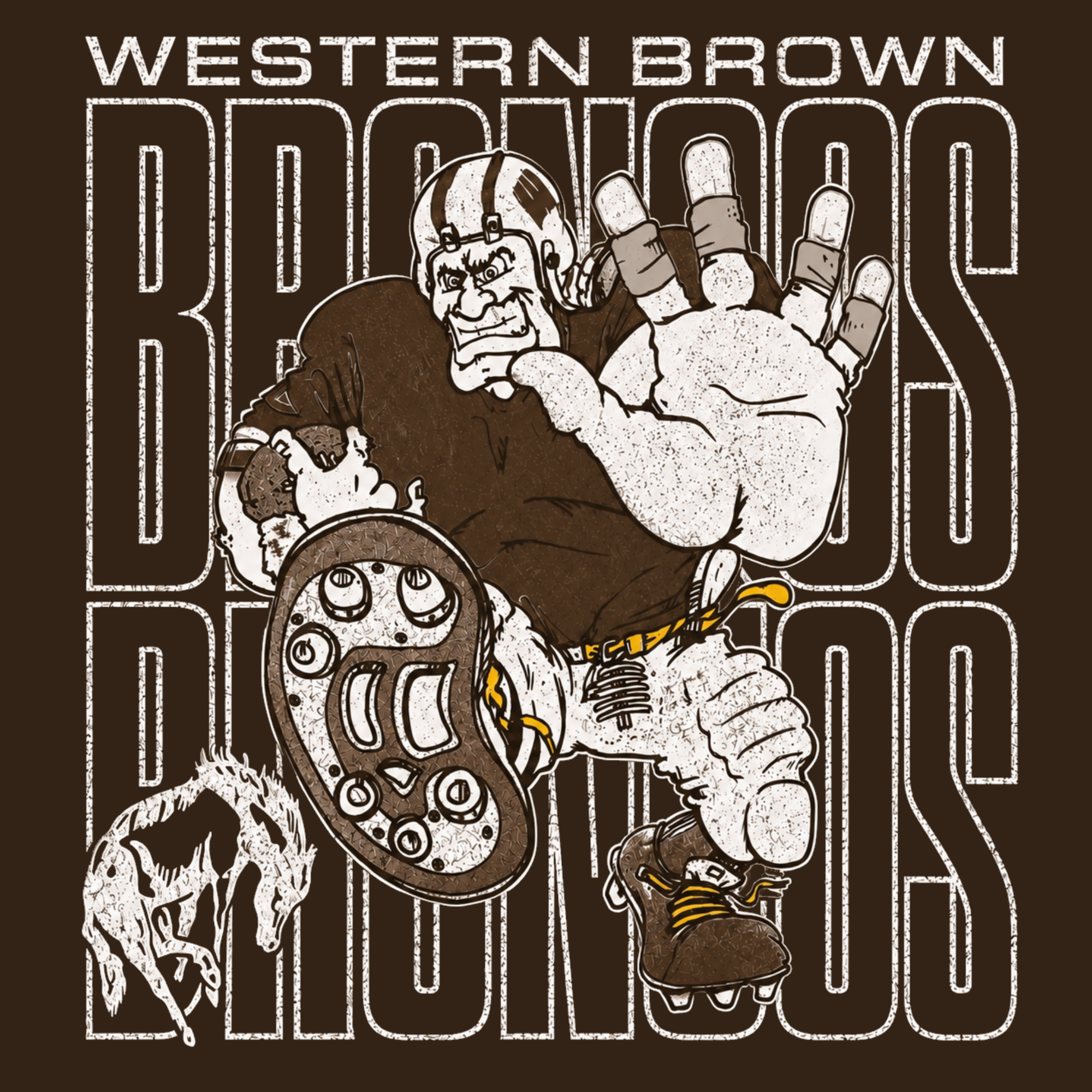 Western Brown Broncos — Bruiser (Brown) — Youth T-Shirt
