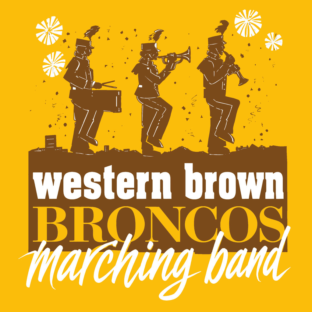 Western Brown Broncos — The Pride of the Broncos — Adult Crewneck Sweatshirt