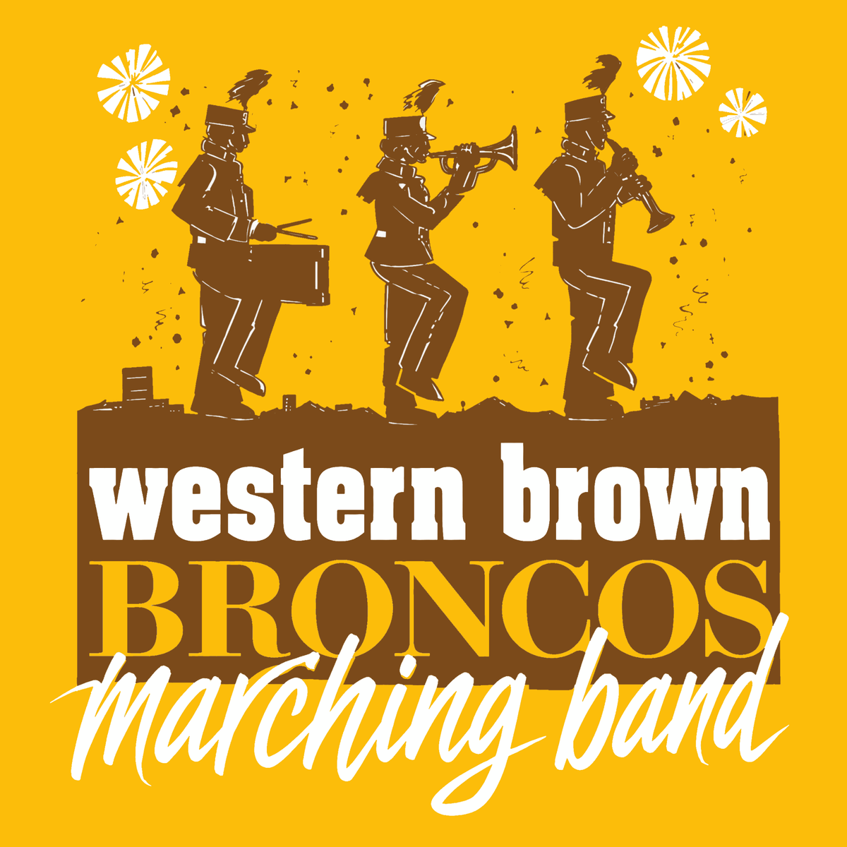 Western Brown Broncos — The Pride of the Broncos — Children Crewneck Sweatshirt