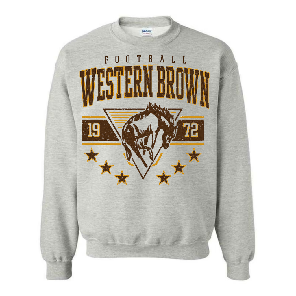 Western Brown Broncos — Bronco Stampede — Youth Crewneck Sweatshirt