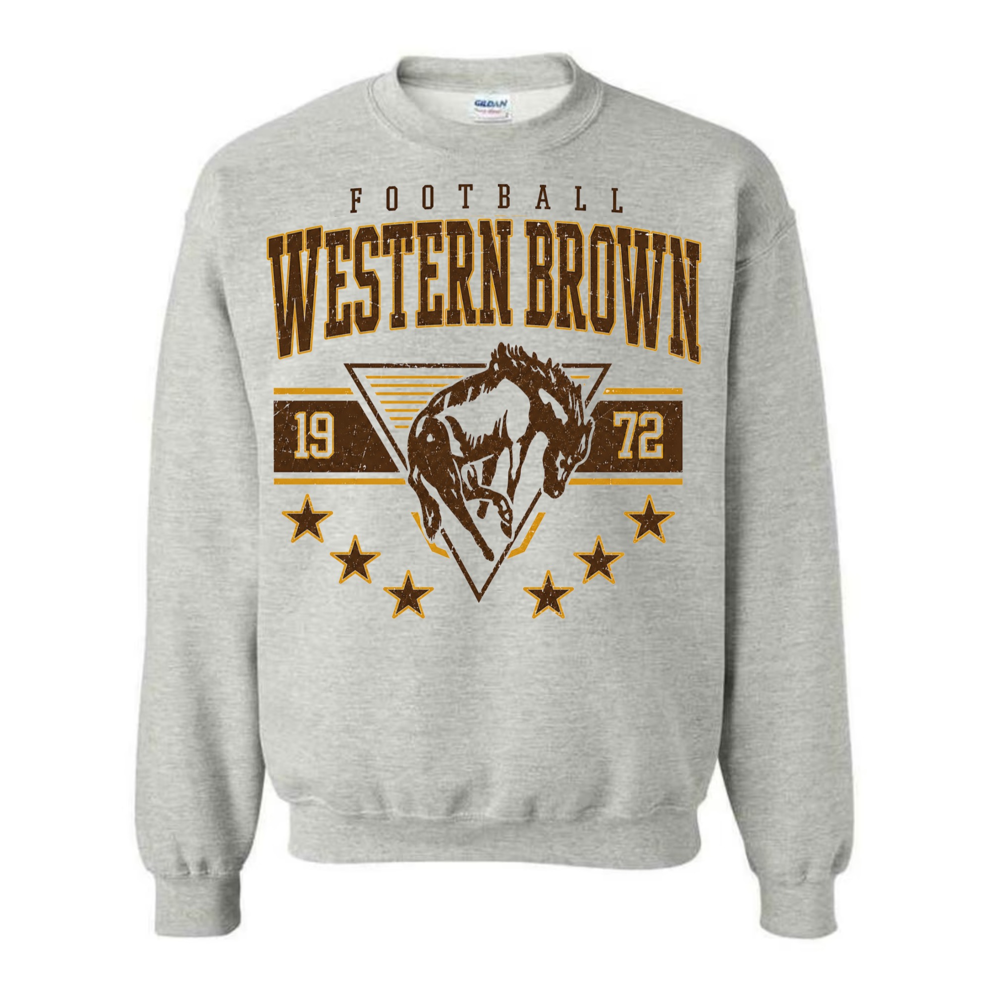 Western Brown Broncos — Bronco Stampede — Youth Crewneck Sweatshirt