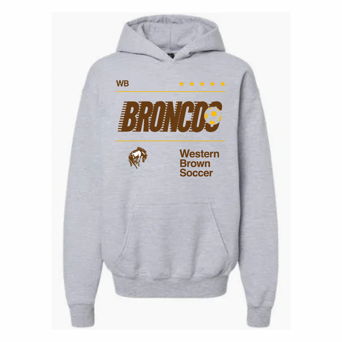 Western Brown Broncos — Fast Break — Youth Hoodie
