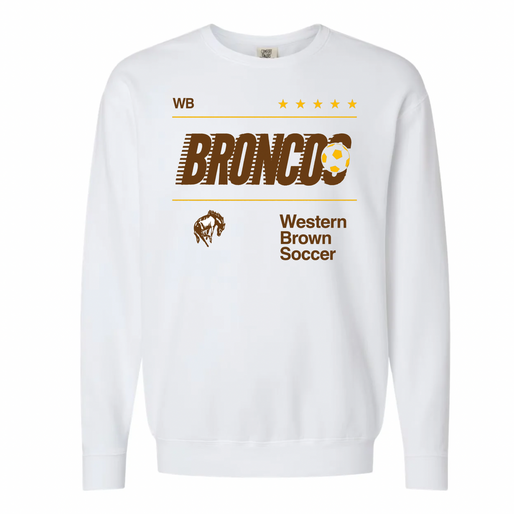 Western Brown Broncos — Fast Break — Youth Crewneck Sweatshirt