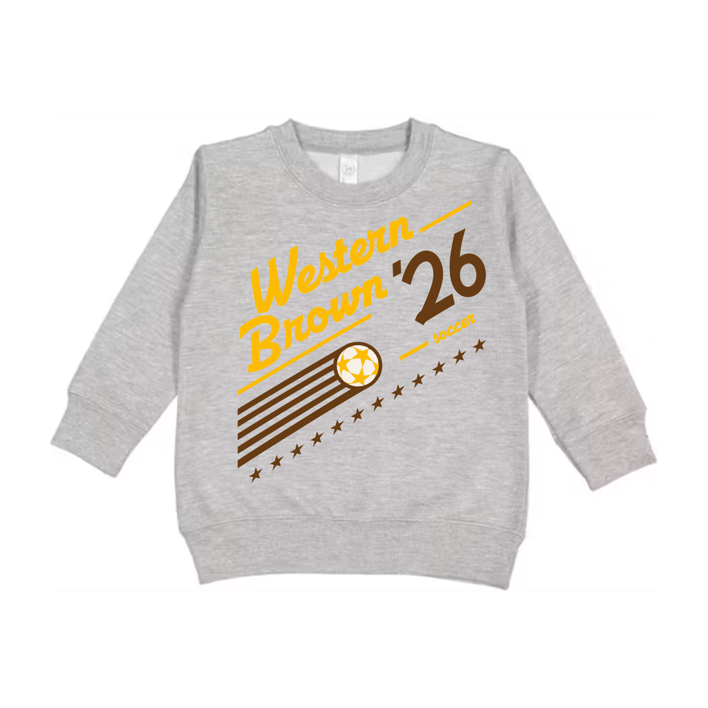 Western Brown Broncos — Pitch 26 — Youth Crewneck Sweatshirt