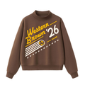 Western Brown Broncos — Pitch 26 — Adult Mock Neck Sweatshirt
